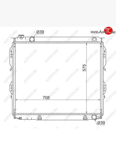 Радиатор двигателя SAT Toyota Tundra ( XK30,XK40,  XK30, XK40) (1999-2007)  дорестайлинг,  рестайлинг