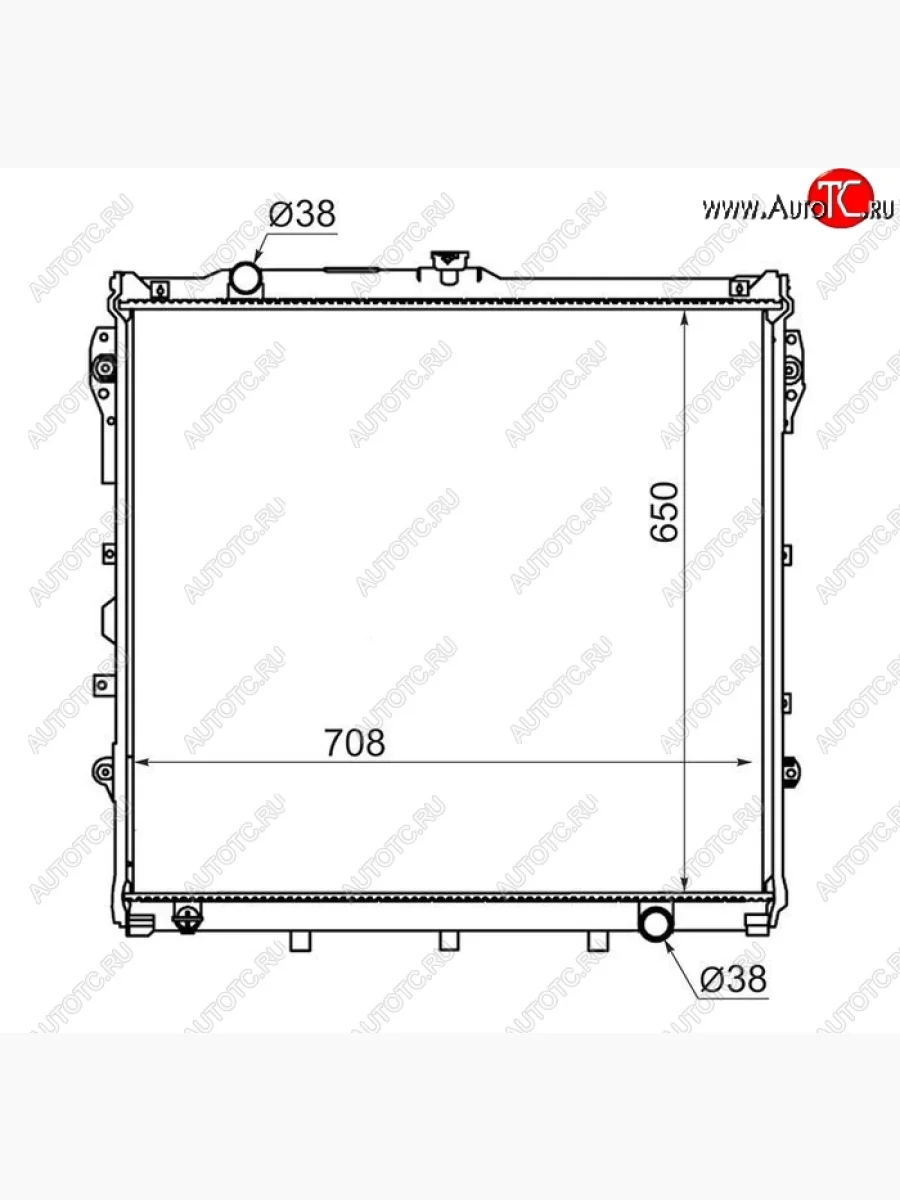 Радиатор двигателя SAT Toyota Sequoia XK60 дорестайлинг (2007-2017)  в Керчи Республика Крым