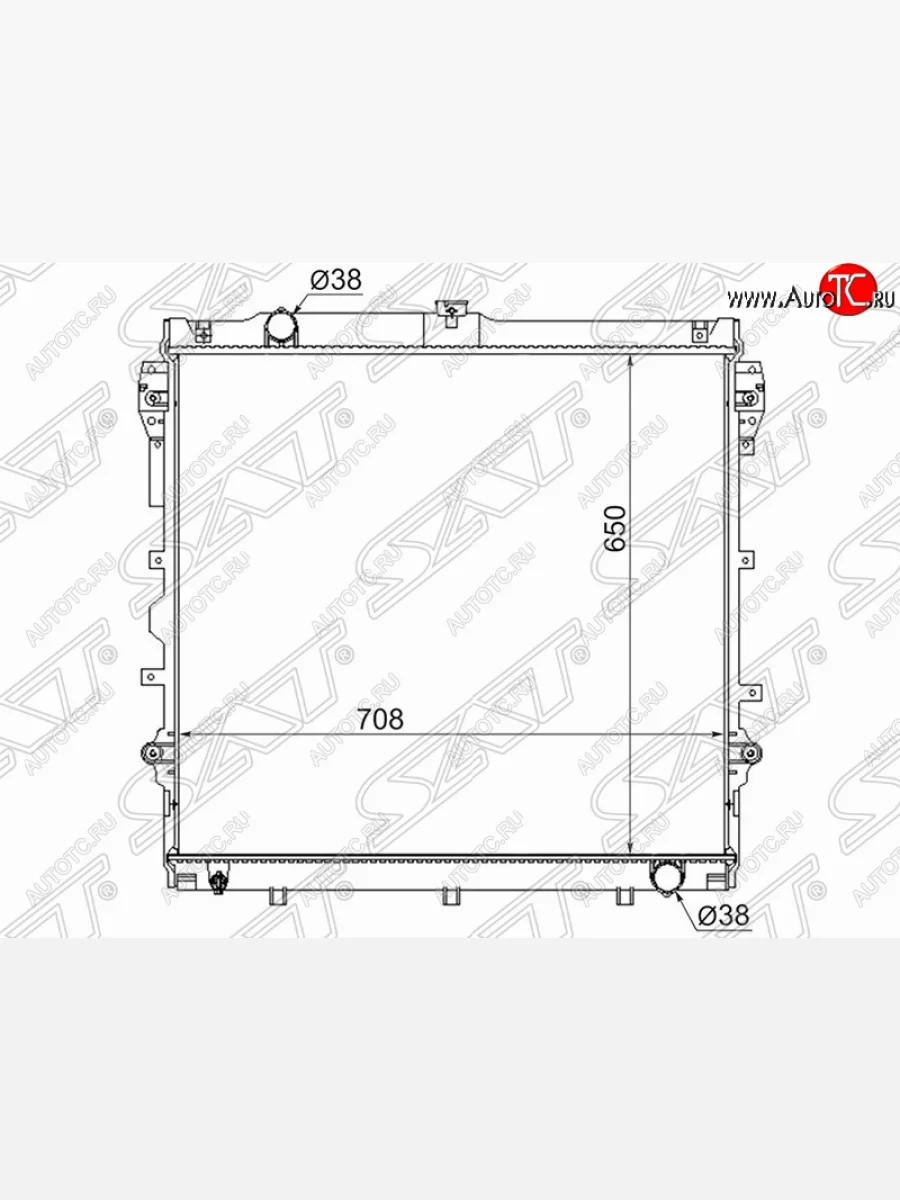 Радиатор двигателя SAT Toyota Sequoia XK60 дорестайлинг (2007-2017)  в Перми Пермском крае