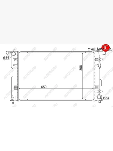 Радиатор двигателя SAT Toyota Vista Ardeo V50 дорестайлинг универсал (1998-2000)