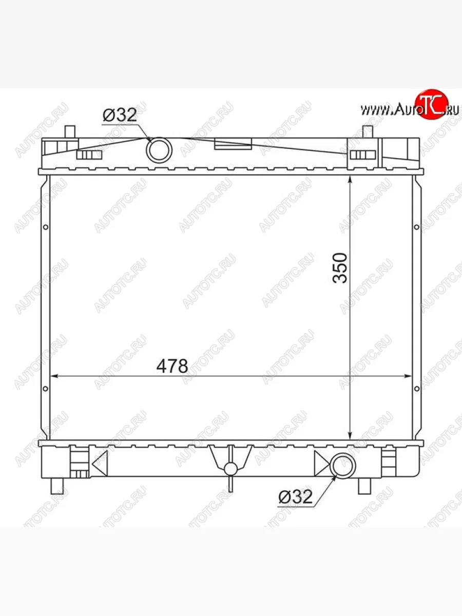 Радиатор двигателя SAT Toyota Belta/Yaris XP90 седан (2005-2012)  в Керчи Республика Крым