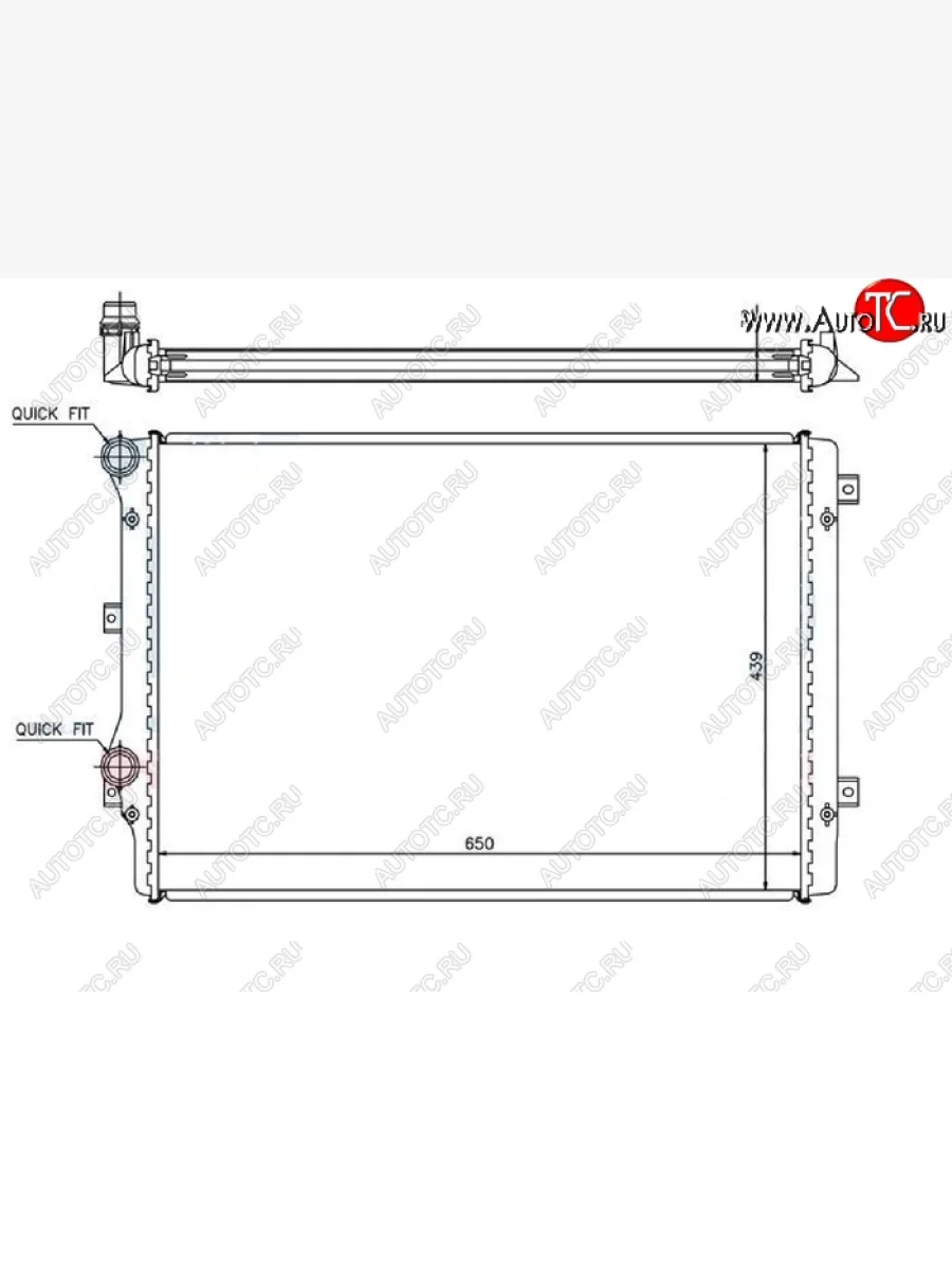 Радиатор двигателя SAT (пластинчатый, Китай) Volkswagen Passat CC дорестайлинг (2008-2012)  с доставкой в г. Керчь