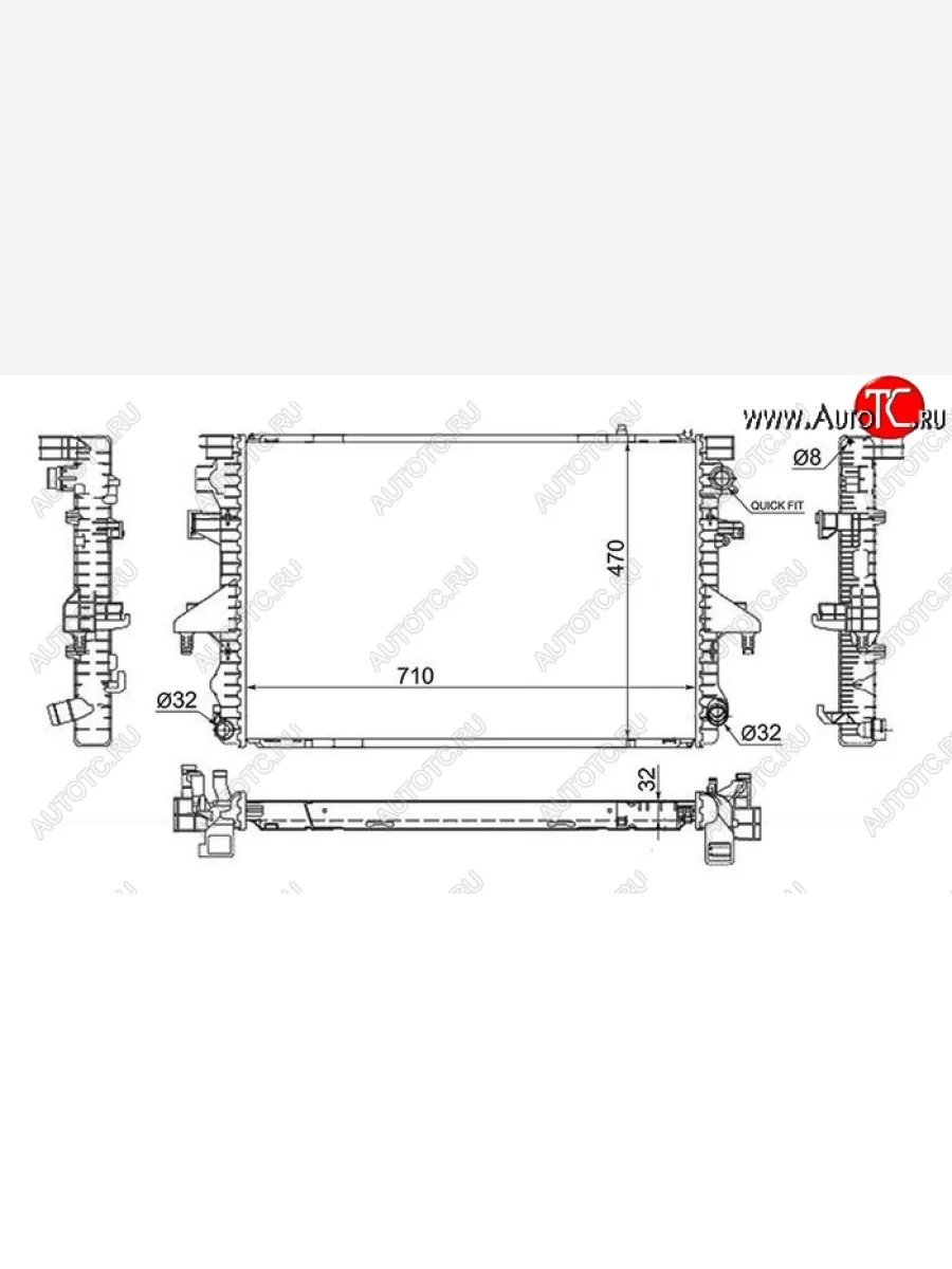 Радиатор двигателя SAT Volkswagen Transporter T5 дорестайлинг (2003-2009)  в Керчи Республика Крым