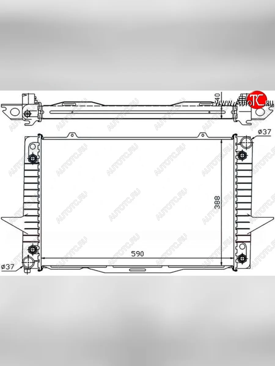 Радиатор двигателя (пластинчатый, 2.0/2.3/2.5/2.5TD, МКПП/АКПП) SAT (32 мм) Volvo S70 (1996-2000)  с доставкой в г. Керчь