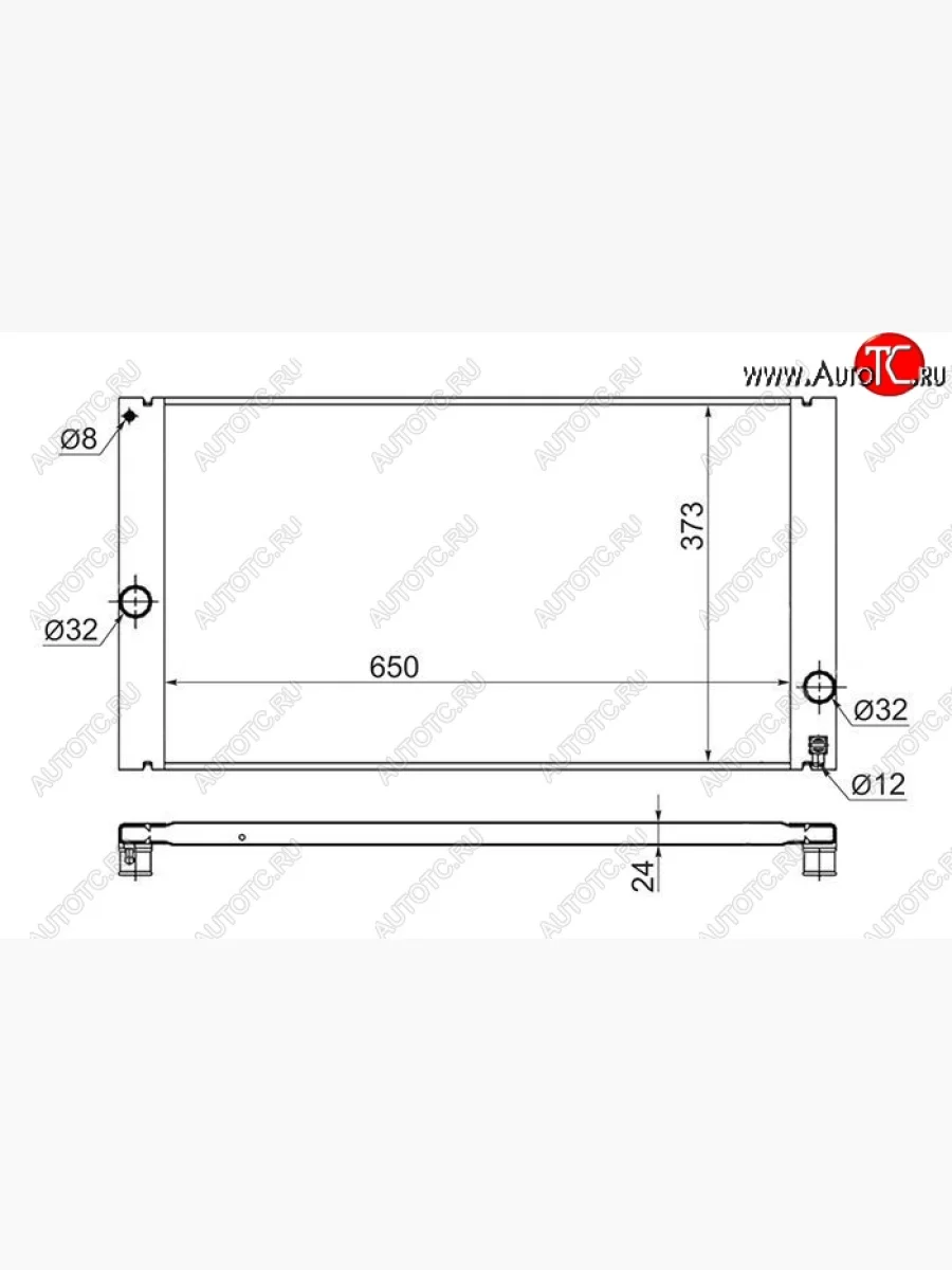 Радиатор двигателя (пластинчатый, 2.4/2.5T, МКПП/АКПП) SAT (26 мм) Volvo S40 MS седан дорестайлинг (2004-2007)  с доставкой в г. Керчь
