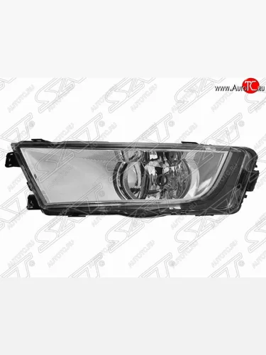 Левая противотуманная фара SAT (хром) Skoda Octavia A7 дорестайлинг лифтбэк (2012-2017)