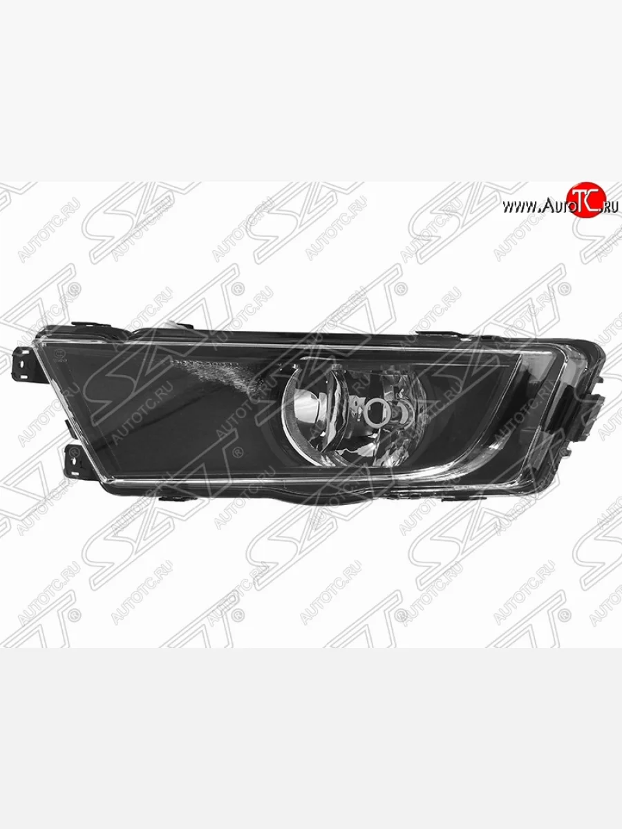 Левая противотуманная фара SAT (черная) Skoda Octavia A7 дорестайлинг универсал (2012-2017)  в Перми Пермском крае