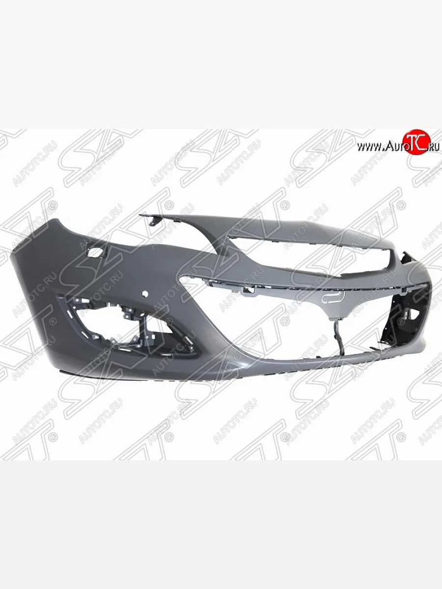 Передний бампер (под омыватели/под парктроник) SAT Opel Astra J хэтчбек 5 дв.  рестайлинг (2012-2017) (Неокрашенный)  в Перми Пермском крае