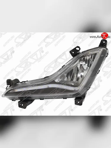 Левая противотуманная фара SAT (с ДХО) Hyundai Elantra MD рестайлинг (2013-2016)