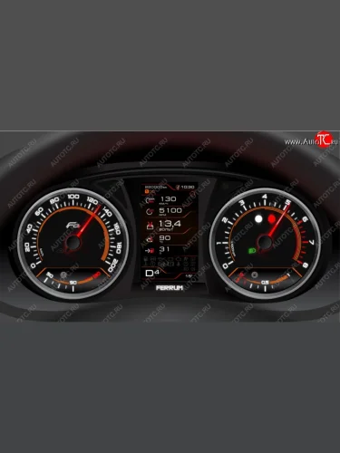 Приборная панель Ferrum GF 890 PH2 (подсветка оранжевый и голубой) Renault Logan 2 рестайлинг (2018-2025)