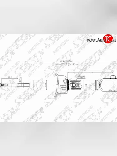 Амортизатор задний SAT (LH=RH) Honda Civic  EJ,EK,EM - Domani  MB