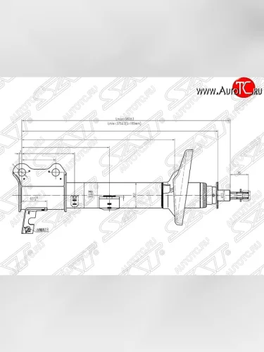 Левый амортизатор задний SAT Toyota Carina T190 седан дорестайлинг (1992-1994)