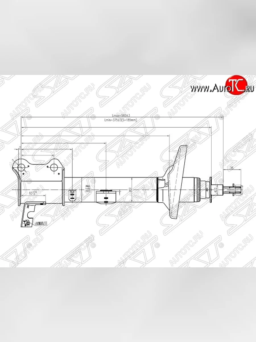 Левый амортизатор задний SAT Toyota Carina T190 седан дорестайлинг (1992-1994)  в Керчи Республика Крым