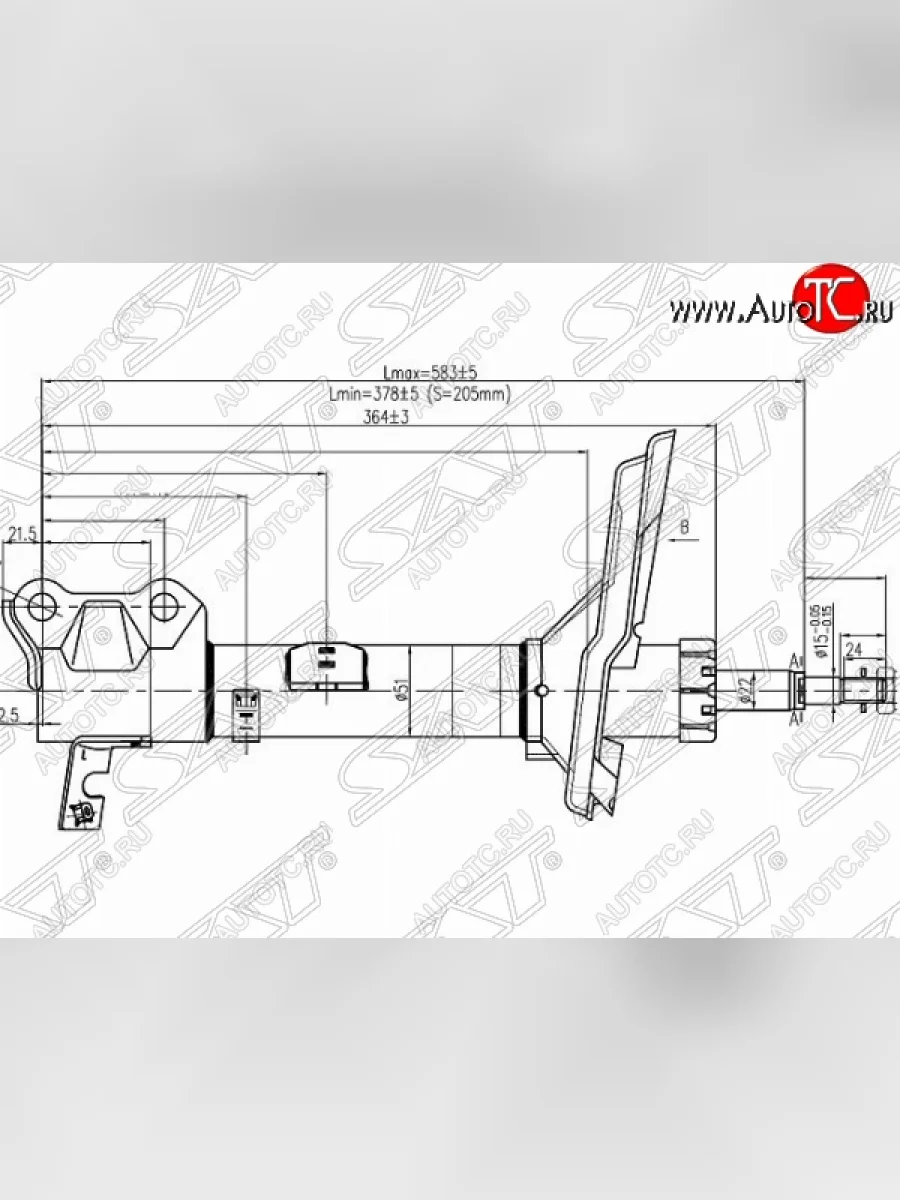 Левый амортизатор задний 4WD SAT Lexus RX350 XU30 дорестайлинг (2003-2006)  в Перми Пермском крае