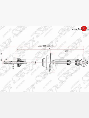 Амортизатор задний SAT Toyota Chaser  6 X100 - Mark 2  X100
