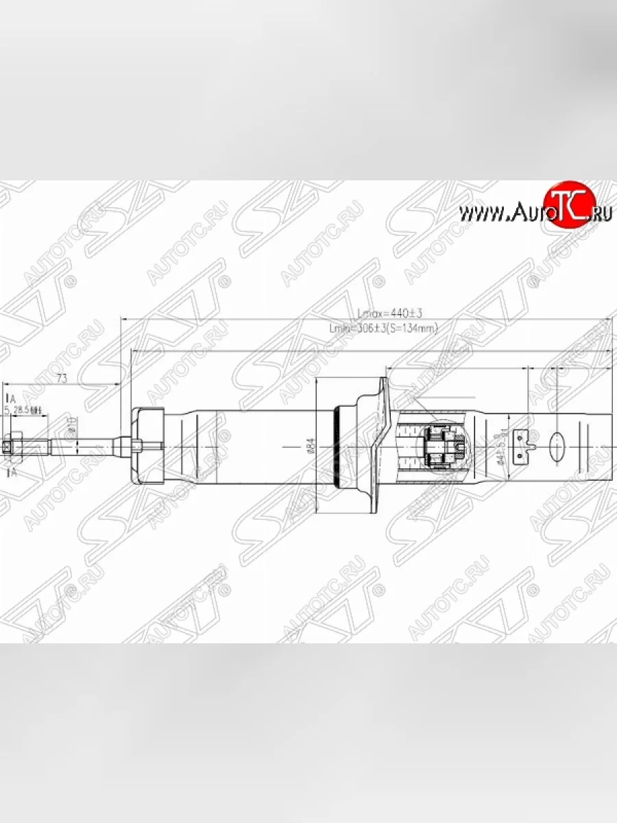 Амортизатор передний SAT (LH=RH) Honda Orthia (1999-2002)  в Перми Пермском крае