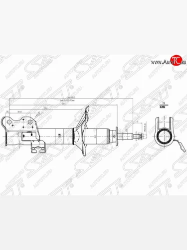 Левый амортизатор передний SAT Nissan 100NX (1990-1996)
