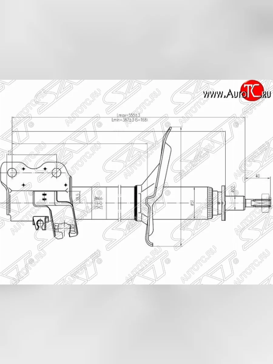 Левая амортизатор передний SAT Nissan X-trail 1 T30 дорестайлинг (2000-2003)  в Керчи Республика Крым