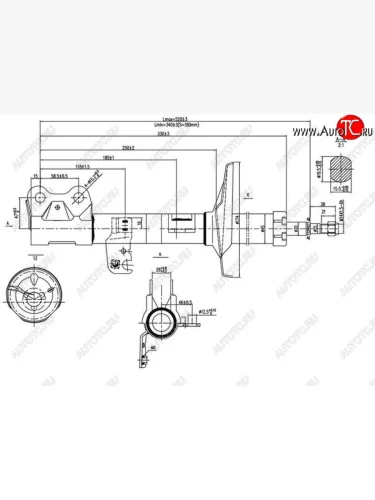 Левый амортизатор передний SAT Lifan Solano  дорестайлинг (2010-2015)