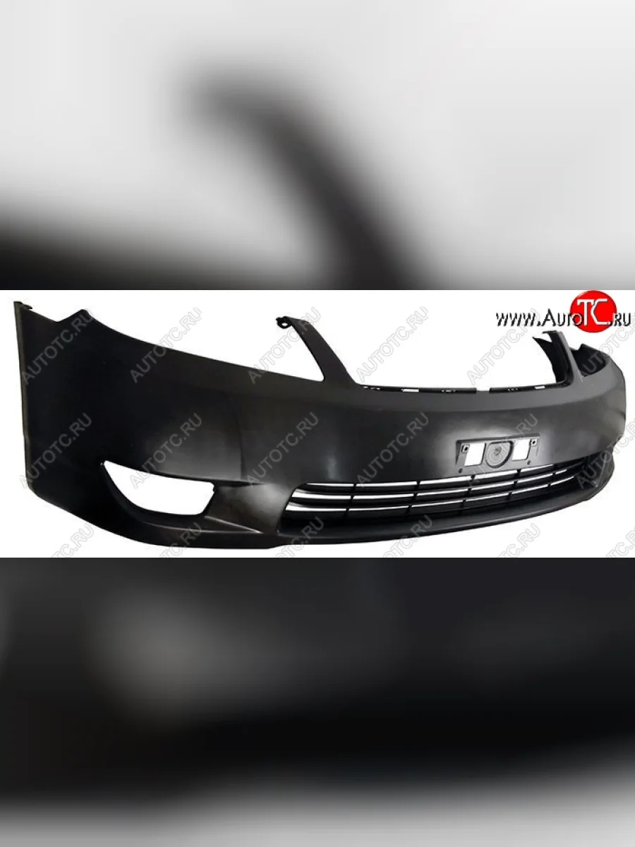 Передний бампер SAT (правый руль) Toyota Corolla E120 седан рестайлинг (2004-2007) (Неокрашенный)  в Керчи Республика Крым