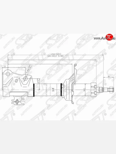 Амортизатор передний SAT (LH=RH) Geely MK (2006-2015)