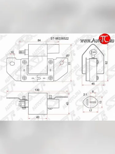 Катушка зажигания SAT (М100) Chevrolet Spark M200,250 (2005-2010)