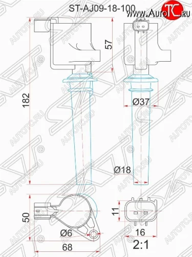 Катушка зажигания SAT (3.0) Mazda Tribute  рестайлинг (2008-2011)