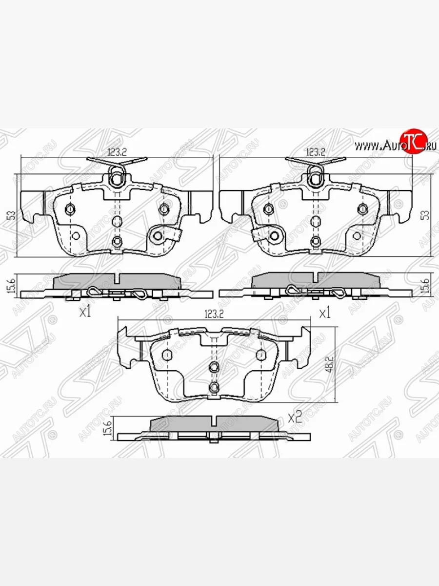 Колодки тормозные задние SAT Ford Galaxy 2 дорестайлинг (2006-2010)  в Перми Пермском крае