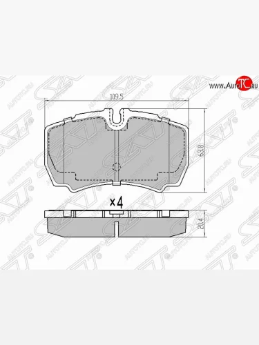 Колодки тормозные задние SAT Ford Transit цельнометаллический фургон (2006-2014)