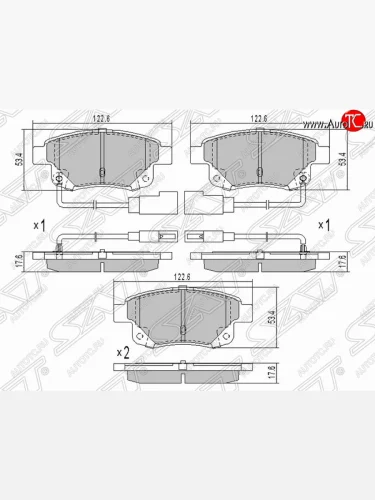Колодки тормозные задние SAT Ford Transit цельнометаллический фургон (2014-2022)