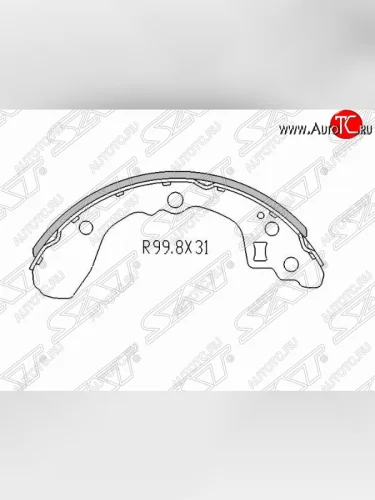 Колодки тормозные задние SAT KIA Rio 1 DC дорестайлинг седан (2000-2002)