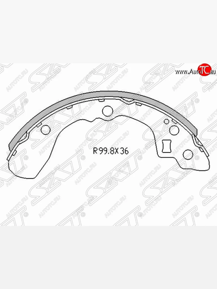 Колодки тормозные задние SAT KIA Spectra (2000-2009)  в Керчи Республика Крым