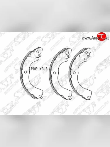 Колодки тормозные задние SAT Nissan Bluebird Sylphy G11 седан (2005-2012)