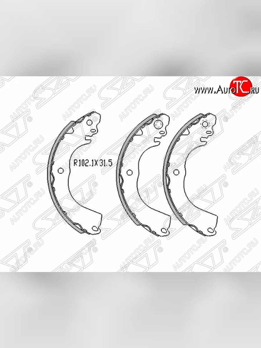 Колодки тормозные задние SAT Nissan Tiida 1 C11 хэтчбэк дорестайлинг, Япония (2004-2007)  в Керчи Республика Крым
