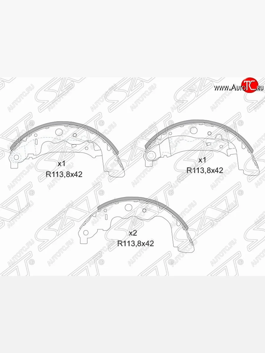 Колодки тормозные задние SAT Subaru Forester SG дорестайлинг (2002-2005)  в Перми Пермском крае