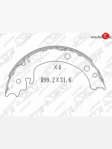 Колодки тормозные задние SAT Suzuki Escudo 3 дорестайлинг (2006-2008)