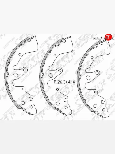 Колодки тормозные задние SAT Suzuki Escudo 3 дорестайлинг (2006-2008)