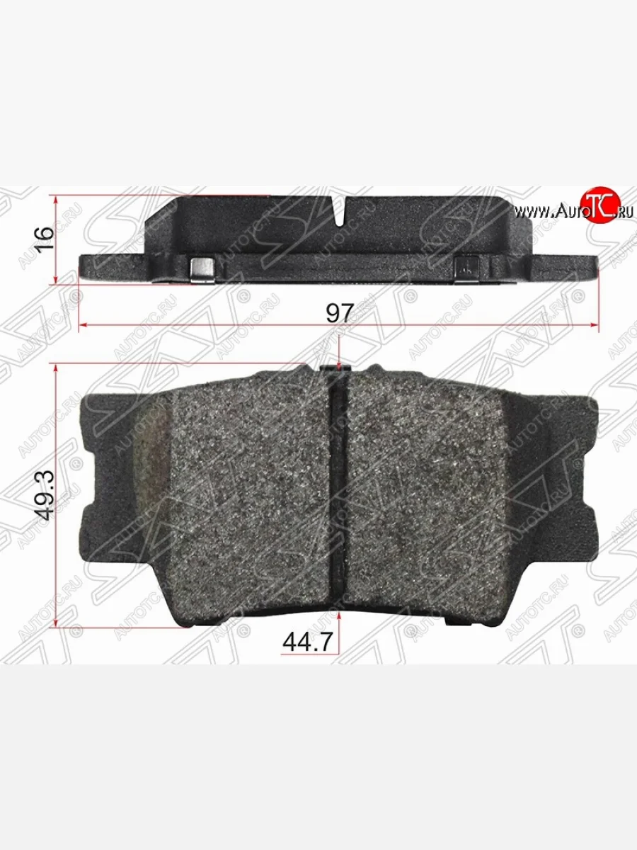 Колодки тормозные задние SAT Toyota RAV4 XA30 5 дв. 1-ый рестайлинг (2008-2010)  в Керчи Республика Крым