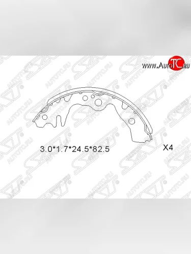Колодки тормозные задние SAT Toyota Passo 1 (2004-2010)