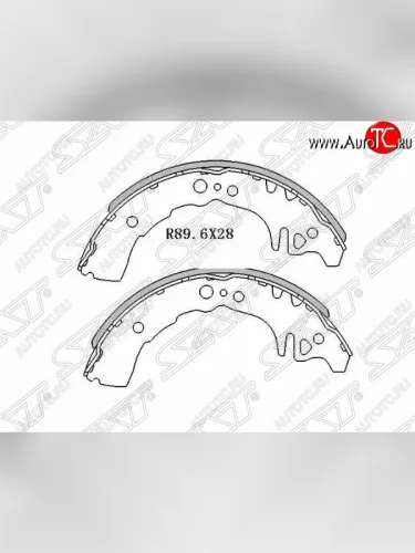 Колодки тормозные задние SAT Toyota Vitz XP10 хэтчбэк 3 дв. дорестайлинг (1999-2001)