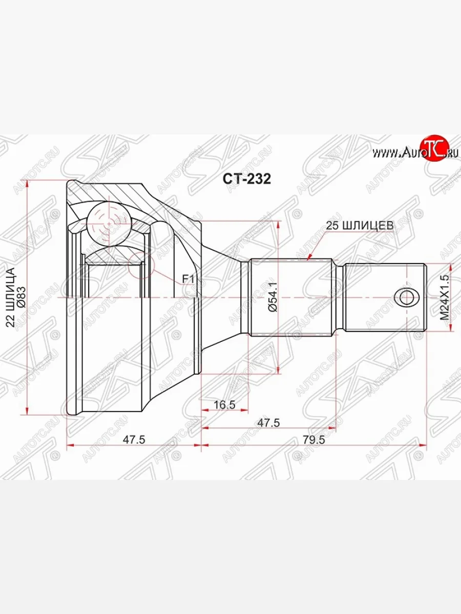 Шрус SAT (наружный)  CITROEN Berlingo (2002-2012), Peugeot Partner (1997-2008)  в Перми Пермском крае