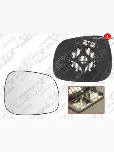 Левое полотно зеркала SAT (асферическое с обогревом) BMW X3 F25 дорестайлинг (2010-2014)