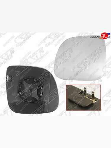 Левый зеркальный элемент зеркала заднего вида SAT (с подогревом) Volkswagen Transporter  T5 (2009-2015) рестайлинг