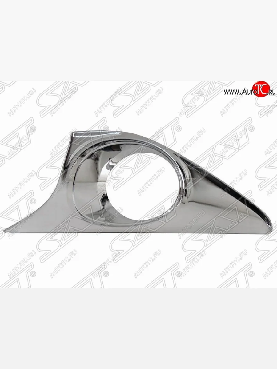 Левая рамка противотуманной фары SAT (хром) Toyota Camry XV50 дорестайлинг (2011-2014)  в Самаре Самарской области