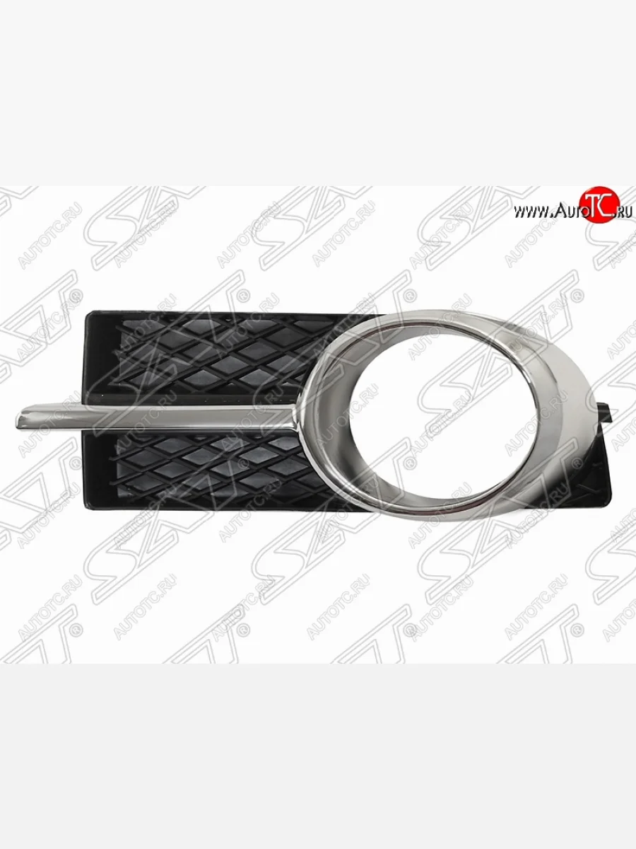 Левая оправа противотуманной фары SAT (хром)  Chevrolet Aveo (2006-2011) T250  в Самаре Самарской области