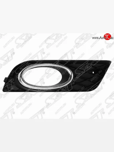 Левая рамка противотуманной фары SAT (с хром ободком) Honda Civic  FB (2011-2016) седан
