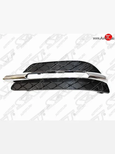 Левая оправа противотуманной фары SAT (хром, пр-во Тайвань) Mercedes-Benz C-Class  W204 (2011-2015) рестайлинг седан