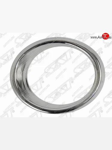 Левая рамка противотуманной фары SAT (хром) Chevrolet Aveo T250 хэтчбек 5 дв рестайлинг (2006-2011)