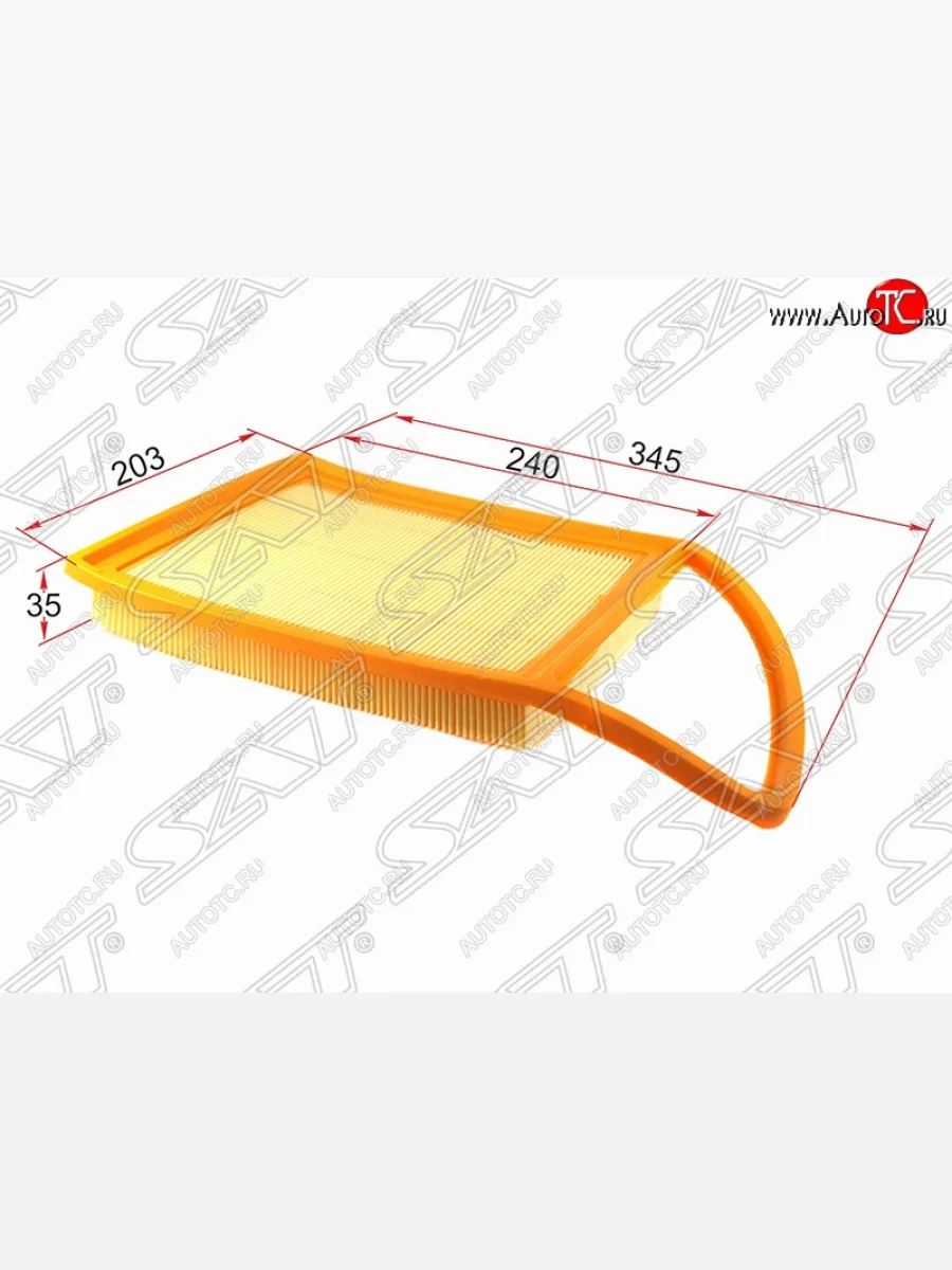 Фильтр воздушный двигателя SAT (345/240х203х35 mm)  CITROEN Berlingo (2008-2022), CITROEN C4 (2011-2018), CITROEN Jumpy (2007-2017), Peugeot 3008 (2009-2017), Peugeot 408 (2010-2022), Peugeot 5008 (2009-2016), Peugeot 508 (2010-2018), Peugeot Expert (2007-2017)  в Керчи Республика Крым