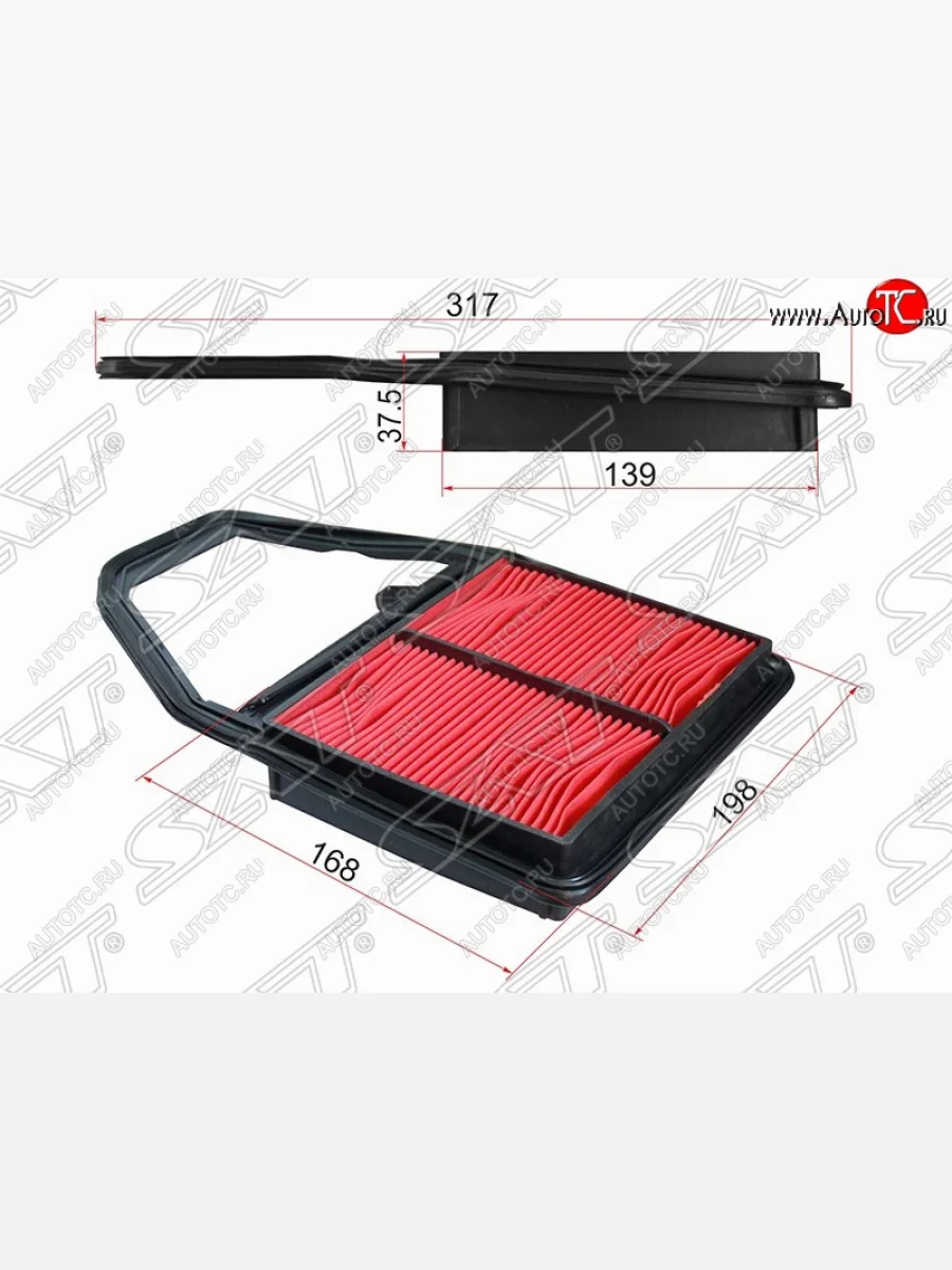 Фильтр воздушный двигателя SAT  Honda  Civic ( ES,  EP,  EU,  FD,  FK,FN), Edix, FR-V, Stream ( 1 RN1,RN3,  1 RN2,RN4, RN1, RN3, RN5)  в Керчи Республика Крым